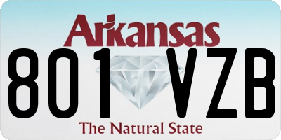 AR license plate 801VZB