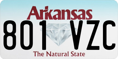 AR license plate 801VZC