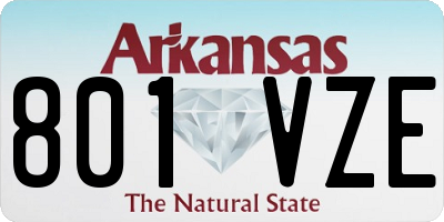 AR license plate 801VZE