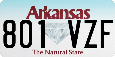AR license plate 801VZF