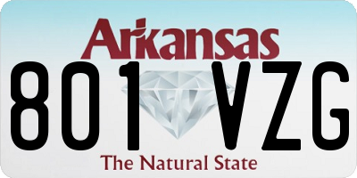 AR license plate 801VZG