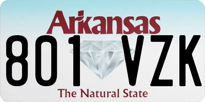 AR license plate 801VZK