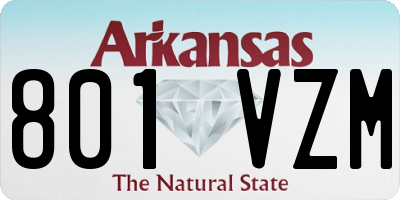 AR license plate 801VZM