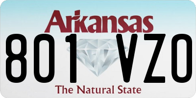 AR license plate 801VZO