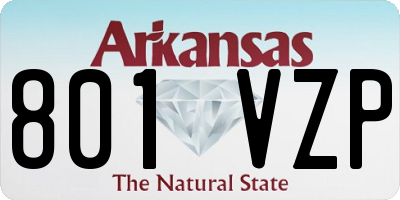 AR license plate 801VZP