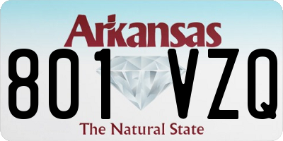 AR license plate 801VZQ