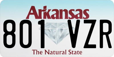 AR license plate 801VZR