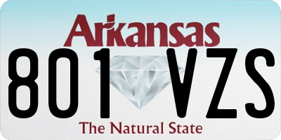 AR license plate 801VZS