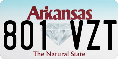 AR license plate 801VZT