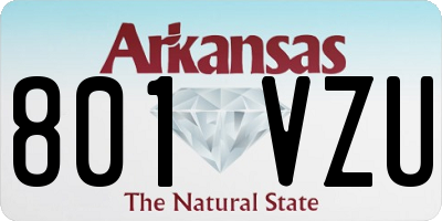 AR license plate 801VZU