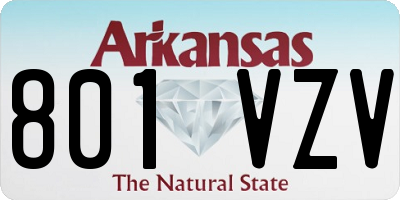 AR license plate 801VZV