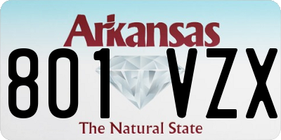 AR license plate 801VZX