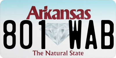 AR license plate 801WAB