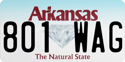 AR license plate 801WAG