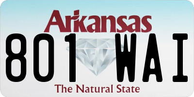 AR license plate 801WAI