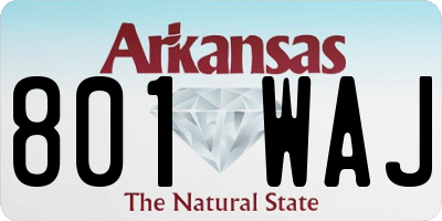 AR license plate 801WAJ