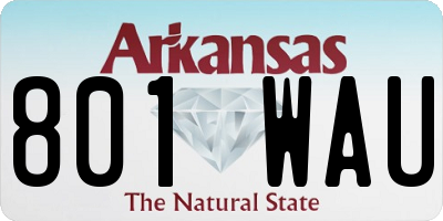 AR license plate 801WAU