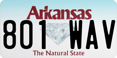 AR license plate 801WAV