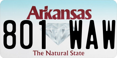 AR license plate 801WAW