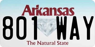 AR license plate 801WAY