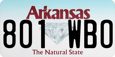 AR license plate 801WBO