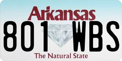 AR license plate 801WBS