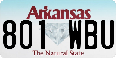 AR license plate 801WBU