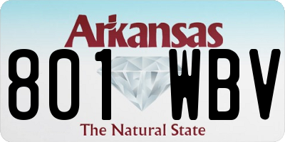 AR license plate 801WBV