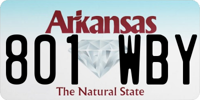 AR license plate 801WBY