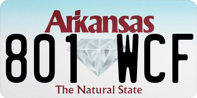 AR license plate 801WCF