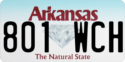 AR license plate 801WCH