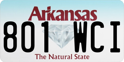 AR license plate 801WCI