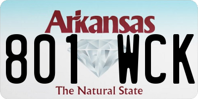 AR license plate 801WCK