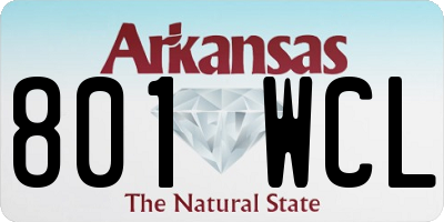 AR license plate 801WCL