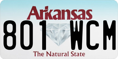 AR license plate 801WCM