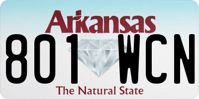 AR license plate 801WCN