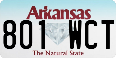 AR license plate 801WCT