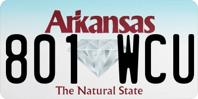 AR license plate 801WCU