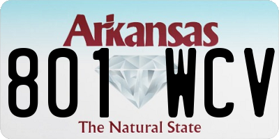 AR license plate 801WCV