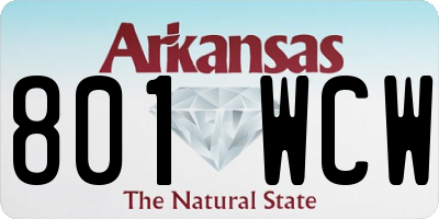 AR license plate 801WCW