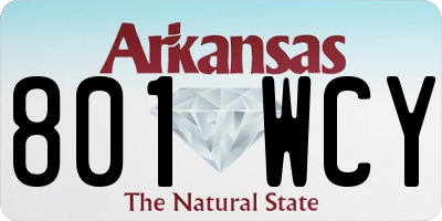 AR license plate 801WCY