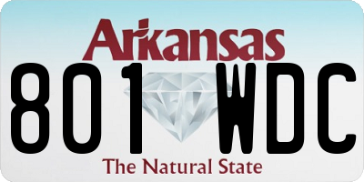 AR license plate 801WDC