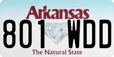 AR license plate 801WDD