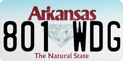 AR license plate 801WDG