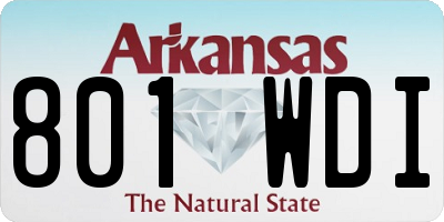 AR license plate 801WDI