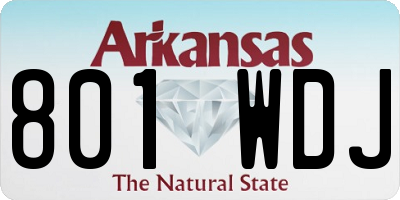 AR license plate 801WDJ