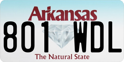 AR license plate 801WDL