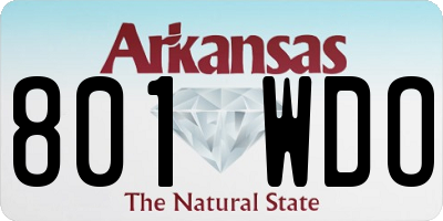 AR license plate 801WDO