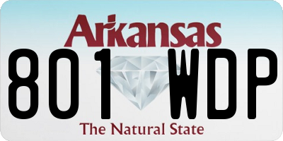 AR license plate 801WDP