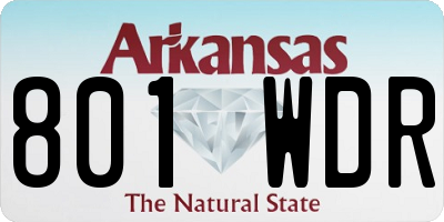 AR license plate 801WDR